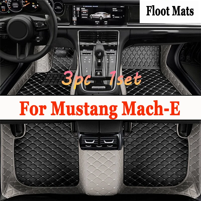 Car Floor Mats For Ford Mustang Mach-E 2021 2022 Custom Foot Pads Automobile Carpet Cover Interior Accessories