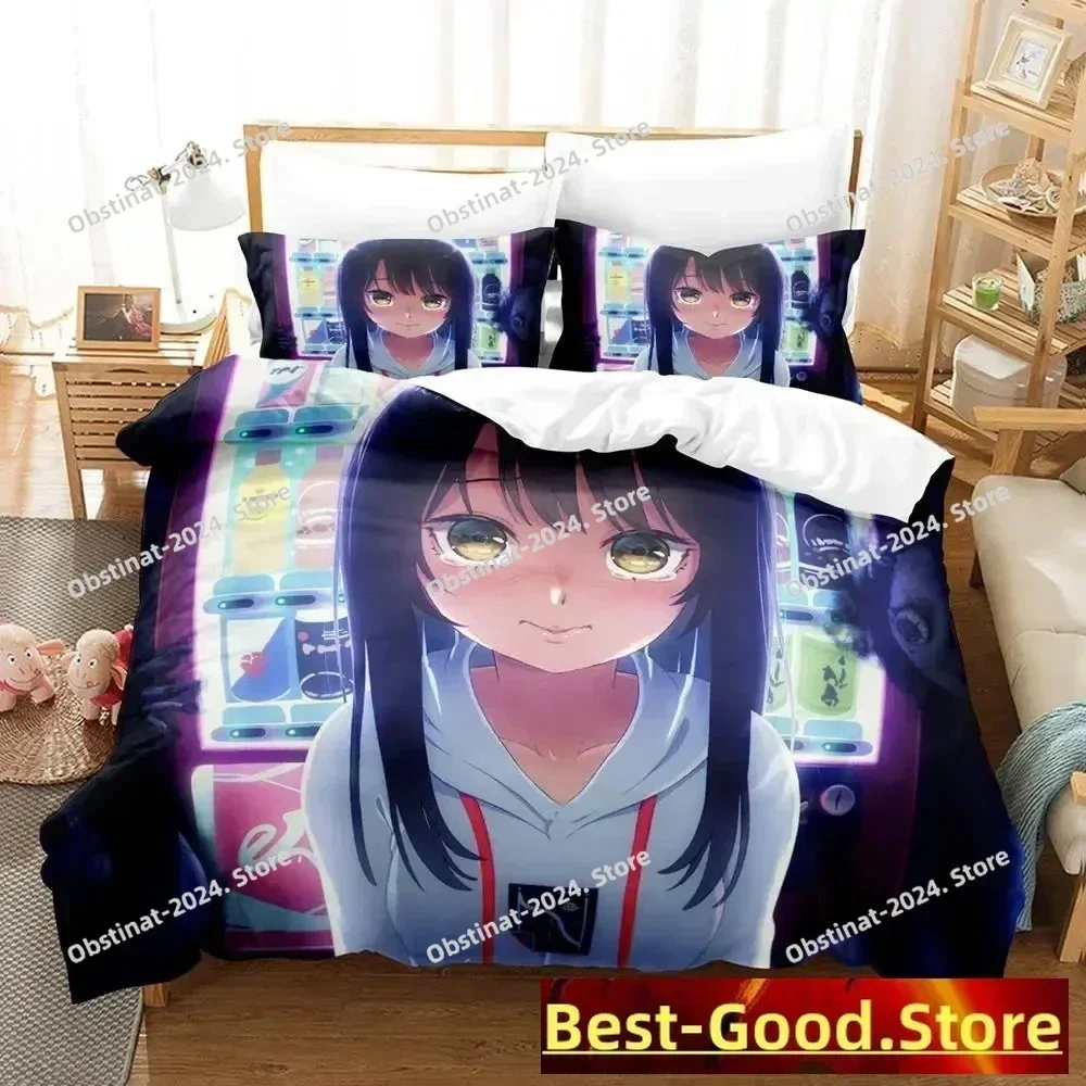 Mieruko chan Bedding Set Single Twin Printed Bed Set With Pillowcase Bed Duvet Cover Soft Single Double Queen Super King Size
