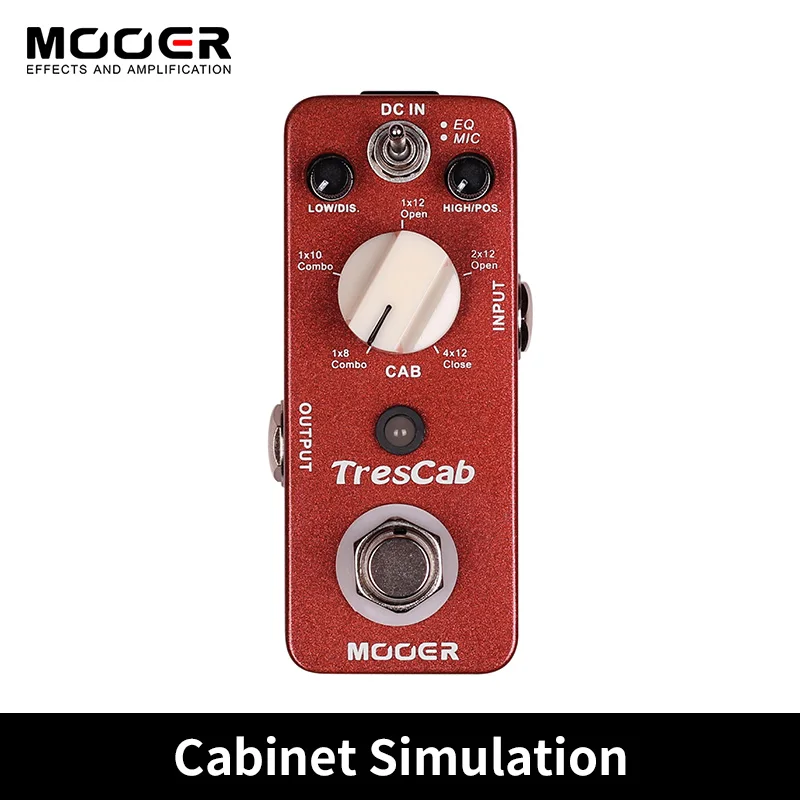 MOOER-Pedal efek gitar trekab, simulasi kabinet Digital, Bypass sejati, cangkang logam penuh, aksesori gitar elektrik