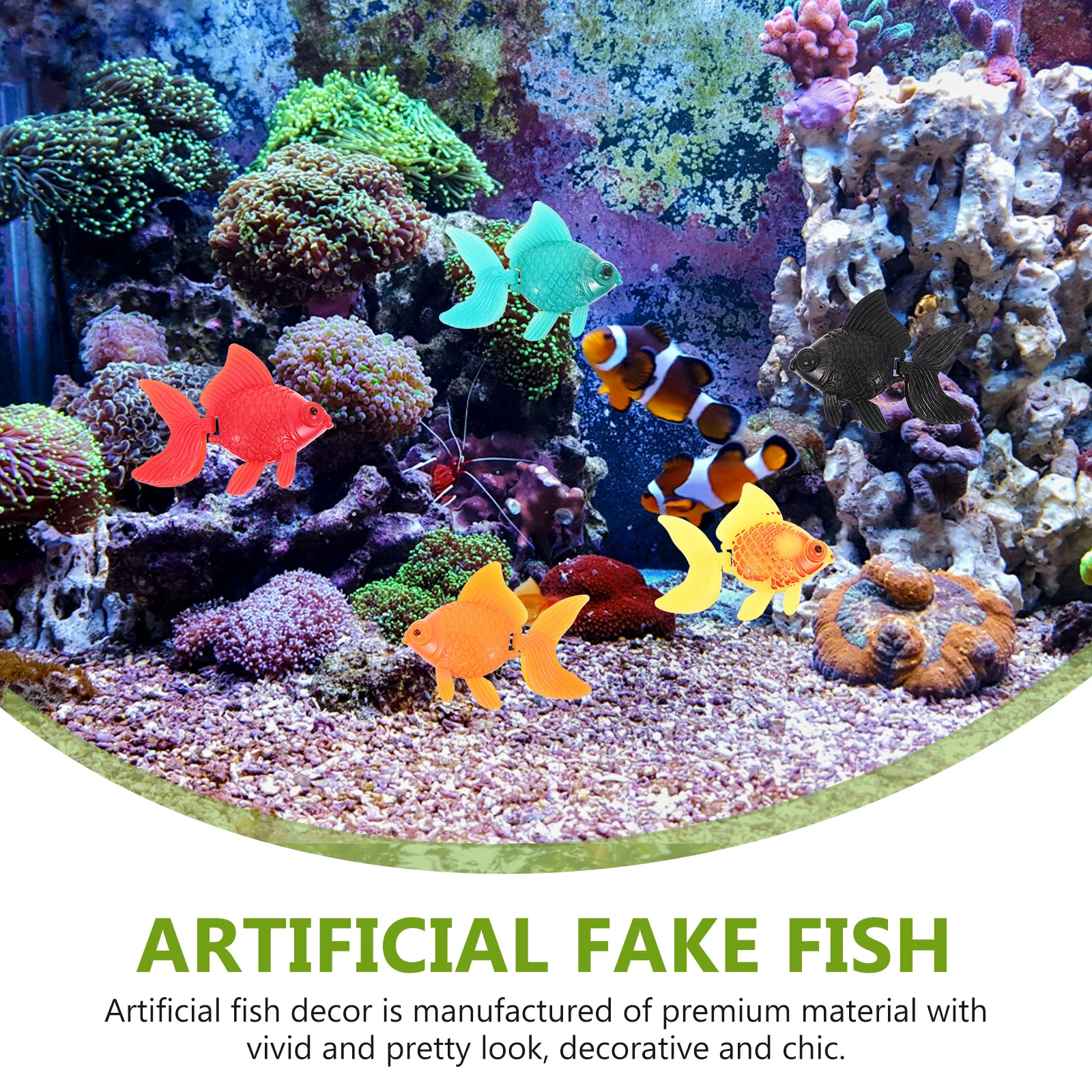 

20 Pcs Ornamental Fish Goldfish Decorations Small Plastic Miniature Artificial for Aquariums