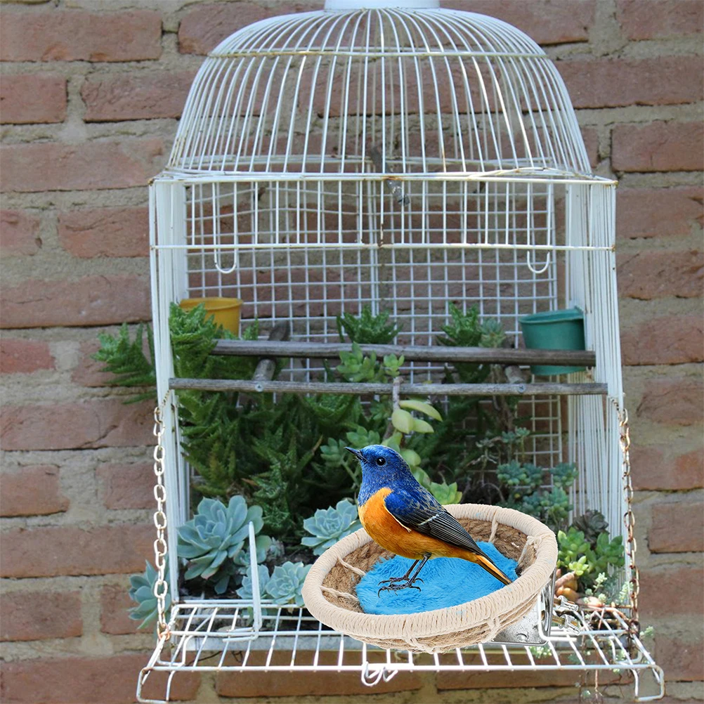 

Parakeet Nest Woven Rest Cushion Durable High-Grade Material Visually Appealing Pets Indoor Outdoor Decor Bird Nest