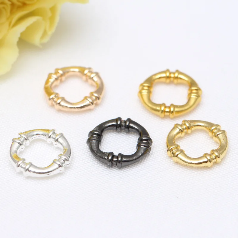 

20Pcs Bamboo Joint Round Stripe Frame Beads Connector Charms Bracelets Necklace DIY Jewelry Making Materials Accessories