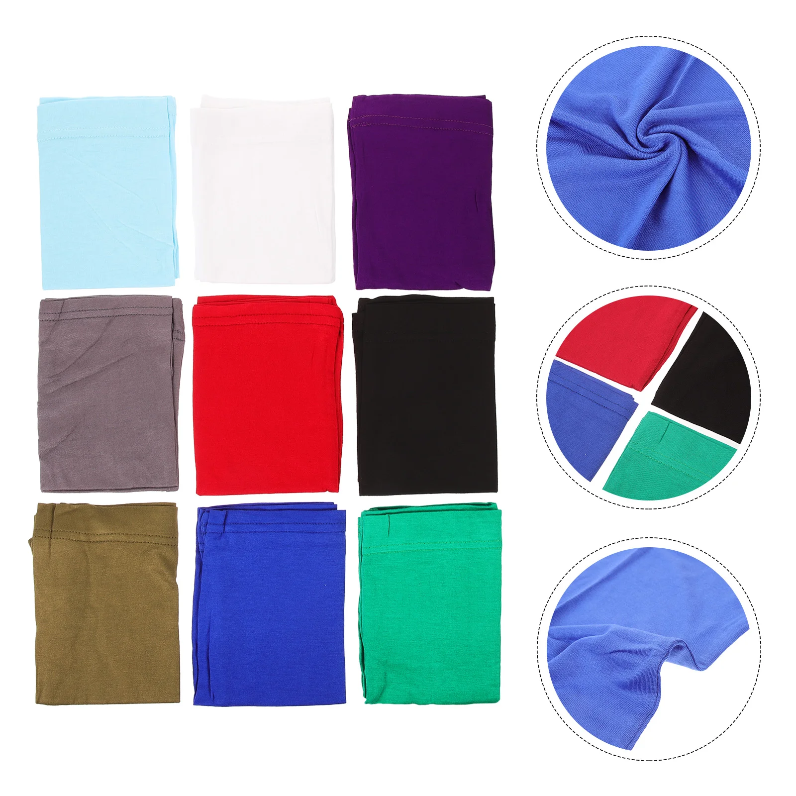 9pcs Elastic Headwrap Hairband Polyester Turban Hat Dreadlocks Tube Hats Braided Hair Hat Polyester Headwrap