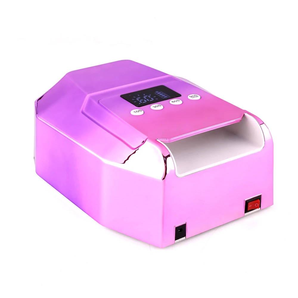 2025年サロン用コードレスネイルドライヤー マニキュア プロ仕様 メタルベース 98W ワイヤレス充電式 UV LED ネイル硬化ランプ