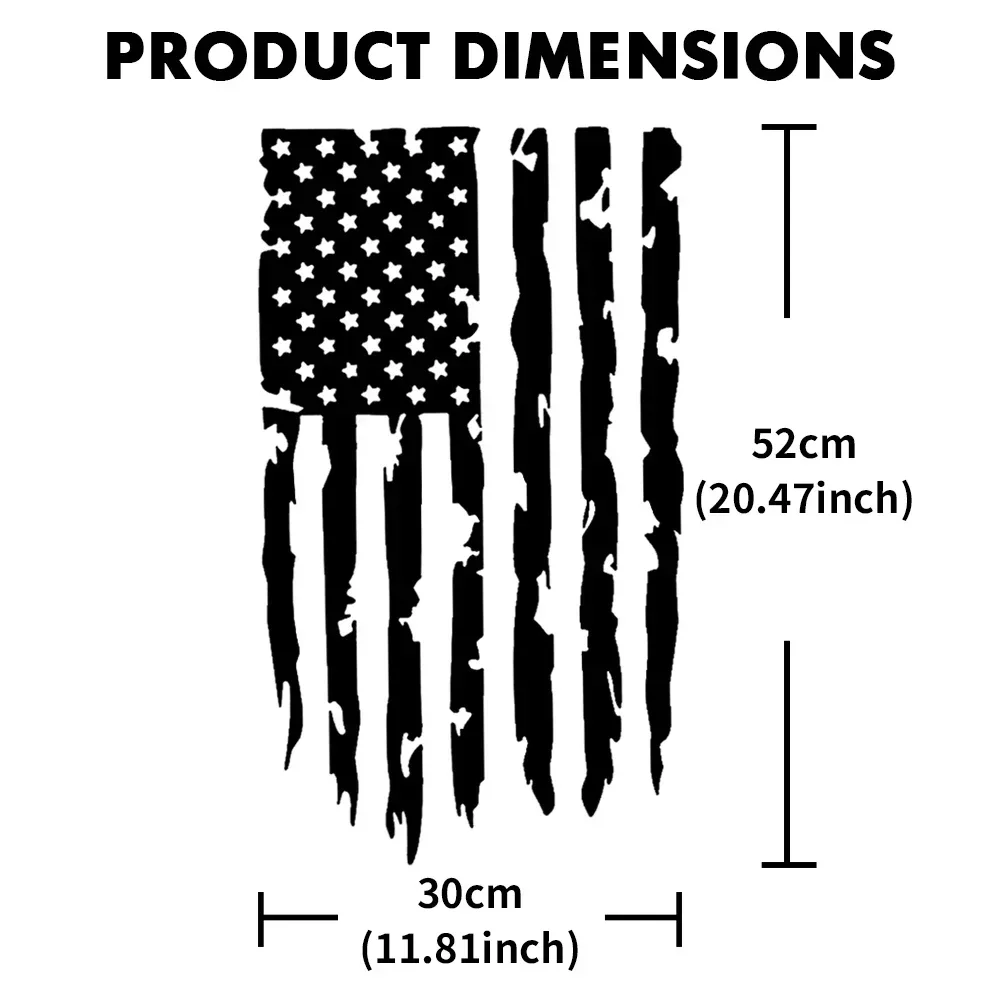 American USA US Flag Truck Tailgate Vinyl Decal - Compatible with Most Pickup Trucks EUA Flag - Graphic Car, Tailgate Stickers