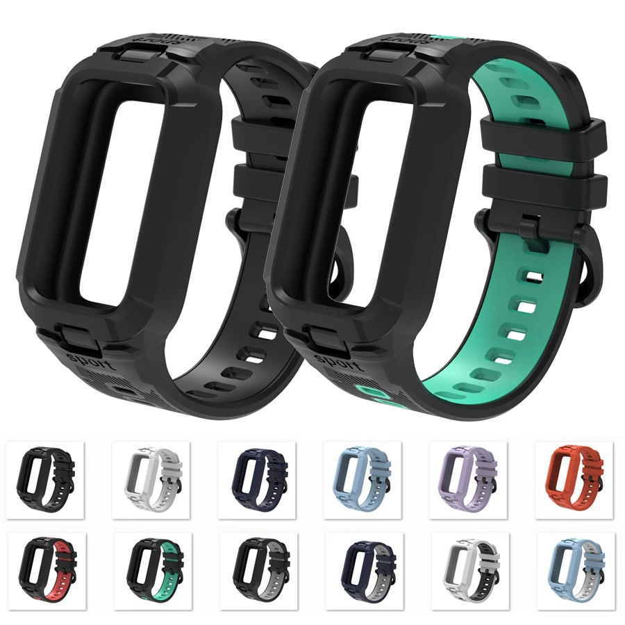 �y�Z�[�����z�P�[�X+�V���R���X�g���b�v Xiaomi Smart Mi Band 9 8 Active �A�N�Z�T���[ �X�|�[�c��̌^�u���X���b�g Correa+�J�o�[ Redmi Band 3 2�p