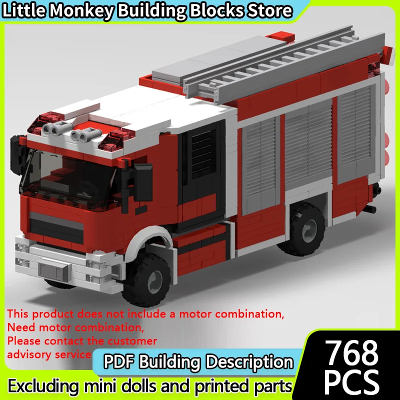 

Urban Rescue Vehicles Model MOC Building Bricks TGM Löschfahrzeug Modular Technology Children Holiday Gifts Assemble Toys Suit