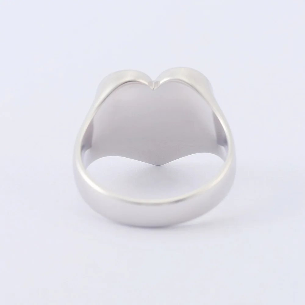 الرجال والنساء على شكل قلب مجنون للحب تخصيص الشعارات الأخرى خاتم فضة الاسترليني #5