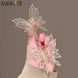 Fashion Metal openwork Hair Claw Butterfly Hair Clips for Women Girl Elegant Ponytail Claw Clip Vintage Hairpin Hair Accessories