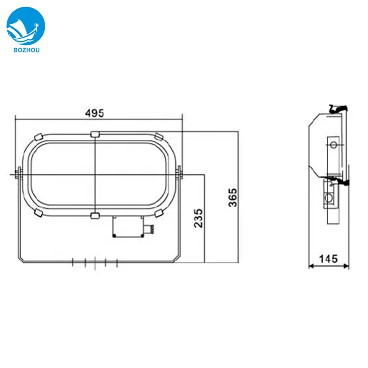 Stainless Steel Marine Outdoor Waterproof Led Flood Light 50w For Boat