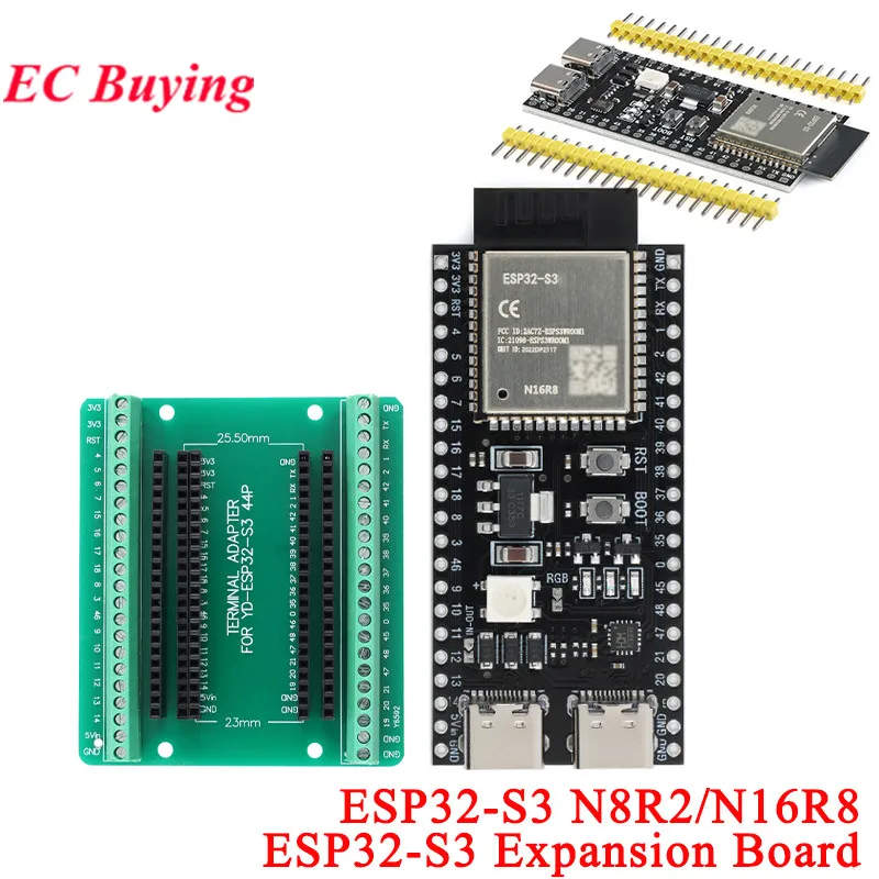 ESP32-S3 Development Board Expansion Adapter Kit 2.4G Wifi BT Bluetooth Wireless Module ESP32 S3 N8R2 N16R8 44Pin Type-C IoT