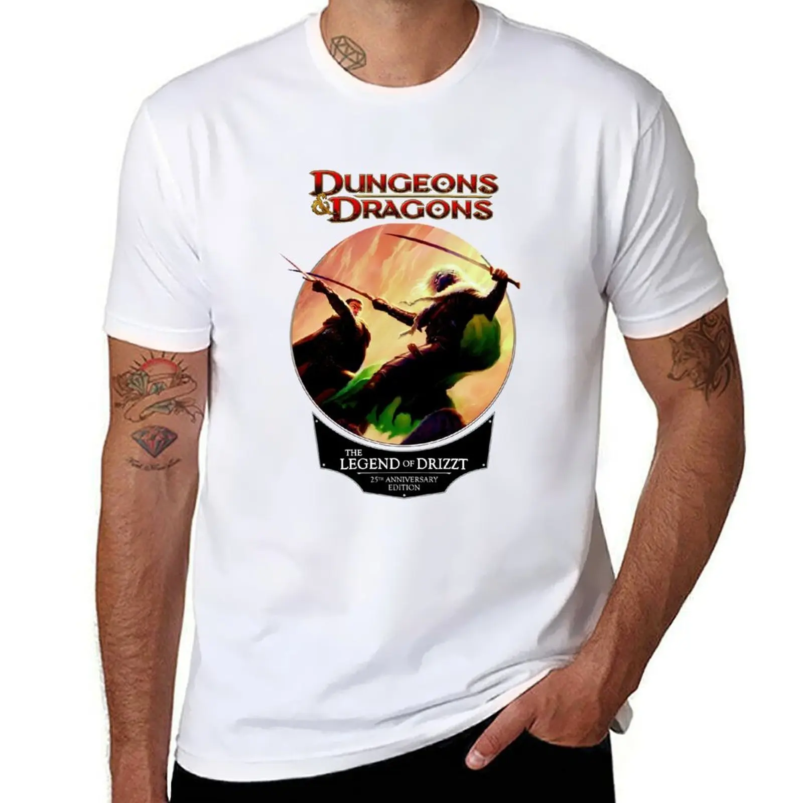 

The Legend Of Drizzt 25th Anniversary Edition Orange T-Shirt man t shirt summer t shirts designer T-Shirt