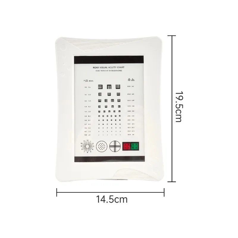 LED Near Vision Chart Light Box Multifunctional Eye Test Device Rechargeable Plug-in for Astigmatism