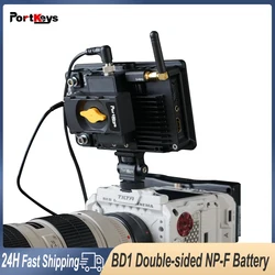 Portkeys BD1 Double-sided Vertical and Cross-assembly NP-F Dummy Battery Module D-TAP B to DC for Wireless Video Transmission