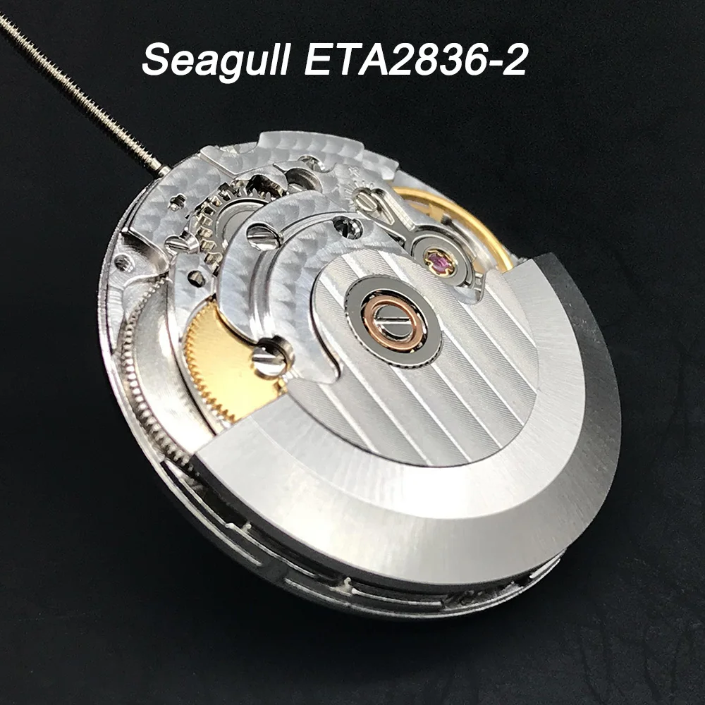 Stainless Steel Seagull Eta 2836-2 Watch Mechanical Automatic Movement Parts White Weekday Wheel Display Replacement Parts