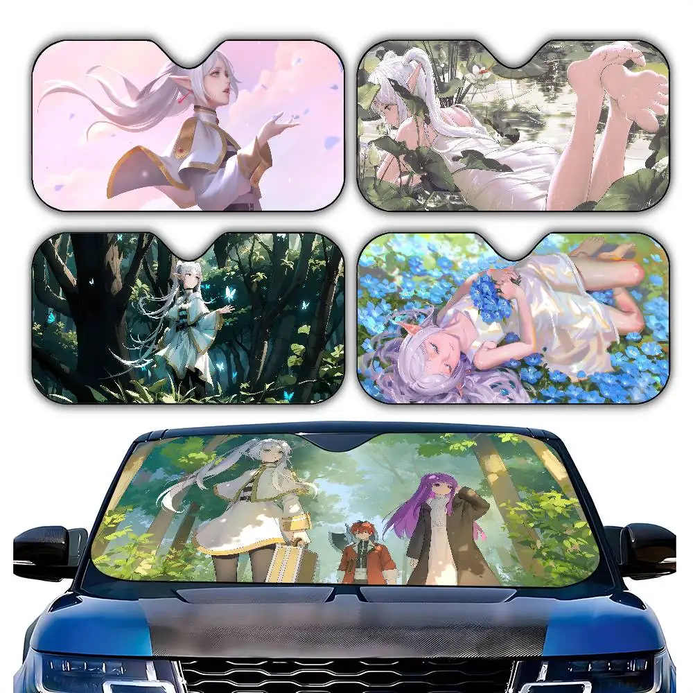 

Anime F-Frieren Car SunShade Car Lightweight Windshield Universal Fit Folding Sun Shield Visor Covers