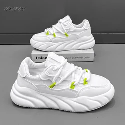 Chunky Sneakers Mens Designer Sport Shoes Fashion Casual Microfiber Leather Mesh Breathable Height Increased Flat Platform Shoes