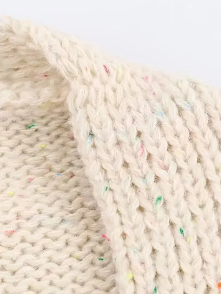 Dames herfstnieuw ontspanning gebreid vest 2025, met geribbelde rand, herfst, comfortabel vest met V-hals, lange mouwen en opgestikte zakken