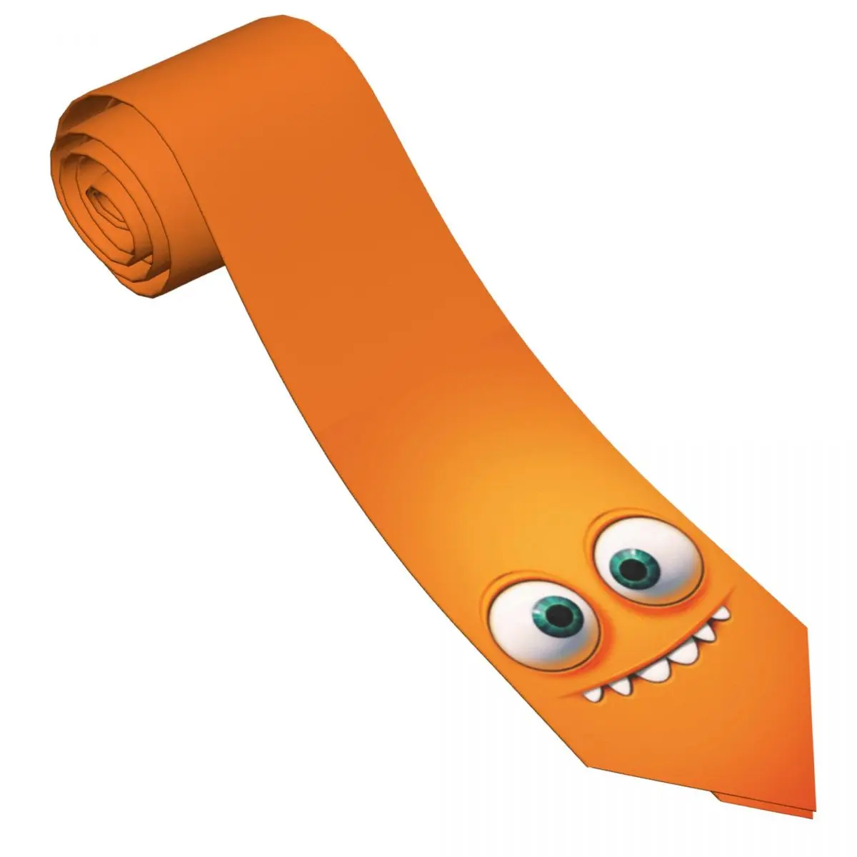 

Funny Expression Tie Orange Face Cute Design Neck Ties Kawaii Funny Collar Tie Men Wedding Necktie Accessories