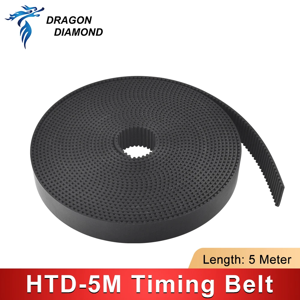 5M/10M HTD5M PU Open Timing Belt 15mm 20mm 30mm 40mm Transmission Belt 5M Polyurethane for CO2 Laser Engraving Cutting Machine