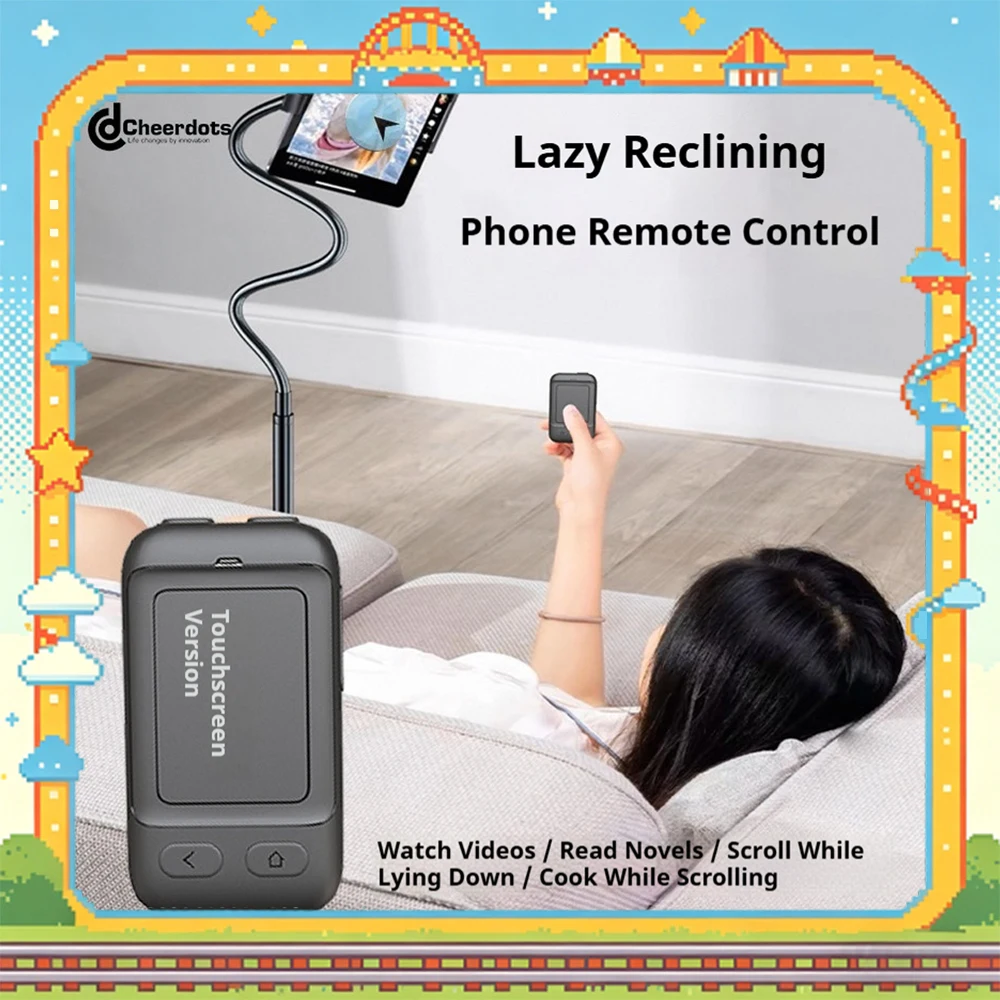 CheerTok Air Bluetooth Phone Remote Touchpad Page Turner Camera Shutter for iPhone/Android Smartphone Tablet E-Book Video