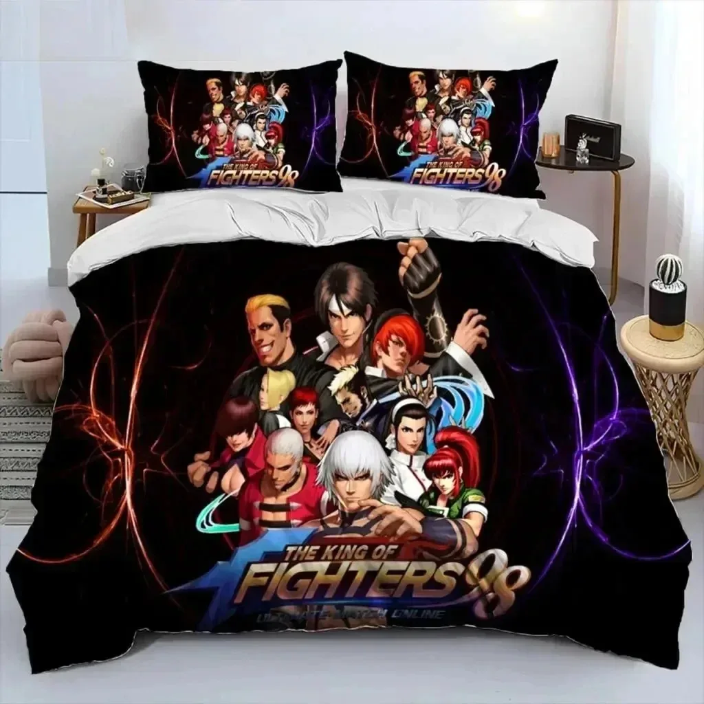 

Game King Of Fighters Retro 3D NEW Duvet Cover Pillowcase Bedding Set Adult Girl Bedroom Decoration Children Single Double Large
