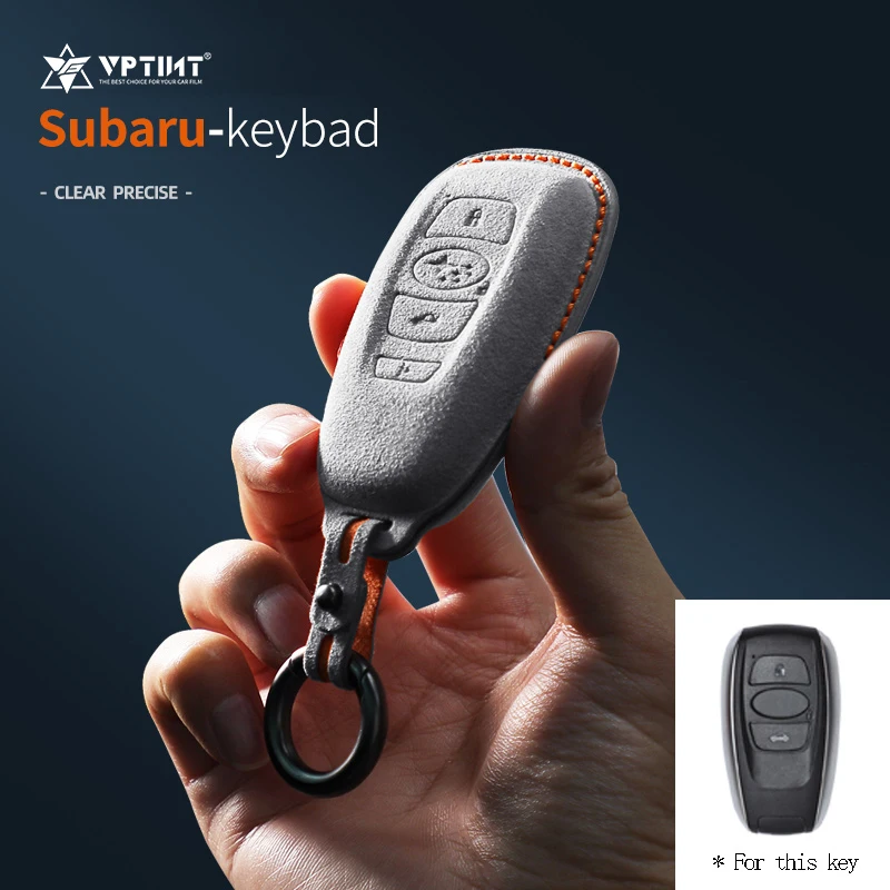 

vptint Remote control TPU suede car key bag For Subaru BRZ XV SV Forester Outback Crosstrek Impreza WRX Uphill Accessories