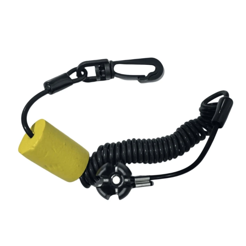 Water Sports Tether Assembly with Coiled Cord, Integrated End and Attachment Clip 278002843 278003410 D7YA
