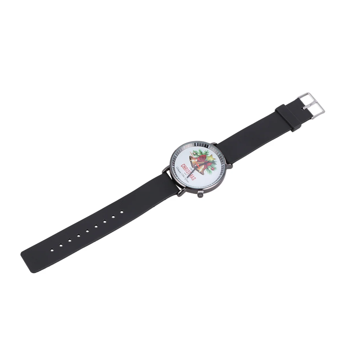 Christmas Leaf Letter Pattern Quartz Watch Fashionable Elegant Wristwatch for Students Casual Holiday Gift Stylish