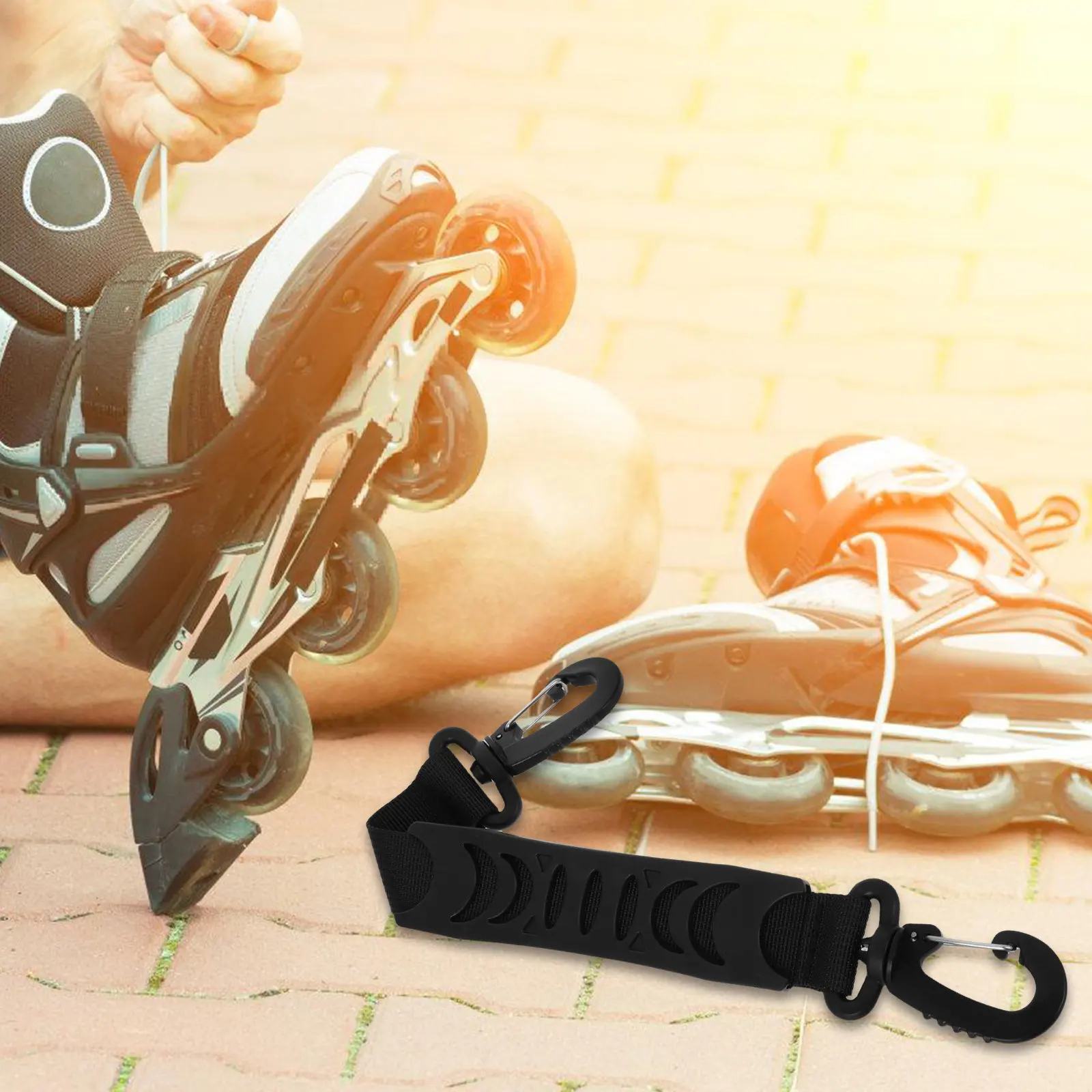 

Skate Carrier Strap Lightweight PVC Roller Skates Strap Ice Skates Fixing Leash Comfort Grip Multifunctional Skating Essential