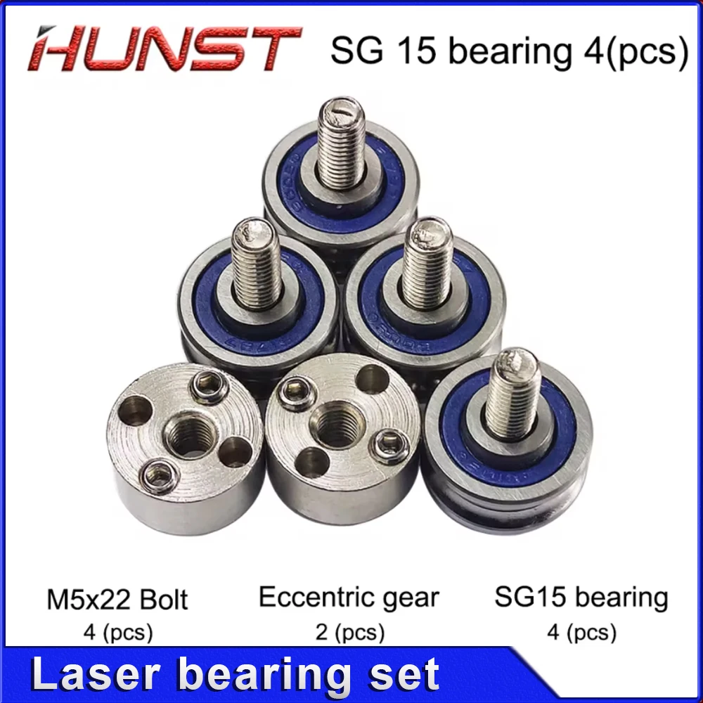 HUNST U Deep Groove Ball Bearings SG15 With Free Fixing Screws Double Row Miniature Pulley Transmission Eccentric Wheel