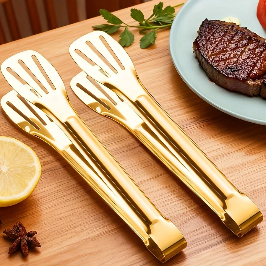 Stainless Steel Soup Tongs Buffet Soup Tongs, Salad Soup Tongs, Barbecue Soup Tongs, Suitable for Cooking Steak, Bread, and Cake
