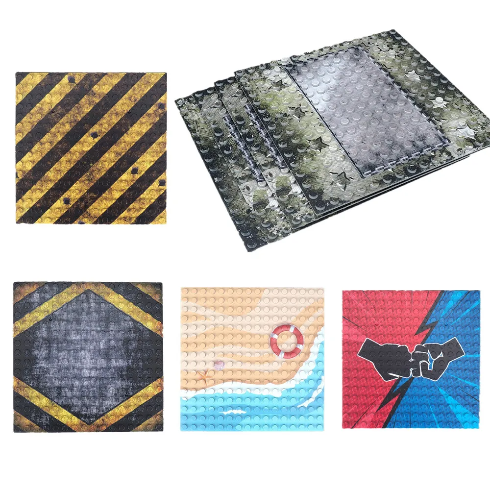 

WW2 Военная армия Мировая война 2 16x16 Блоки Опорные пластины Фигурки Городские классические игрушки Строительные опорные пластины для детей Подарок