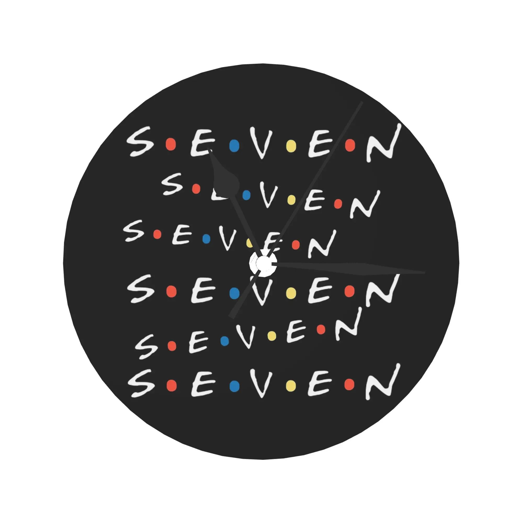 

Monica Seven Seven Seven Seven Seven Friends Настенные часы Украшение комнаты Бесшумные круглые часы для спальни, гостиной, кухни, дома