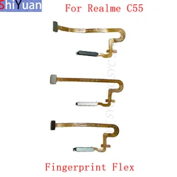 Fingerprint Sensor Button Flex Cable Ribbon For Realme C55 Touch Sensor Flex Replacement Parts