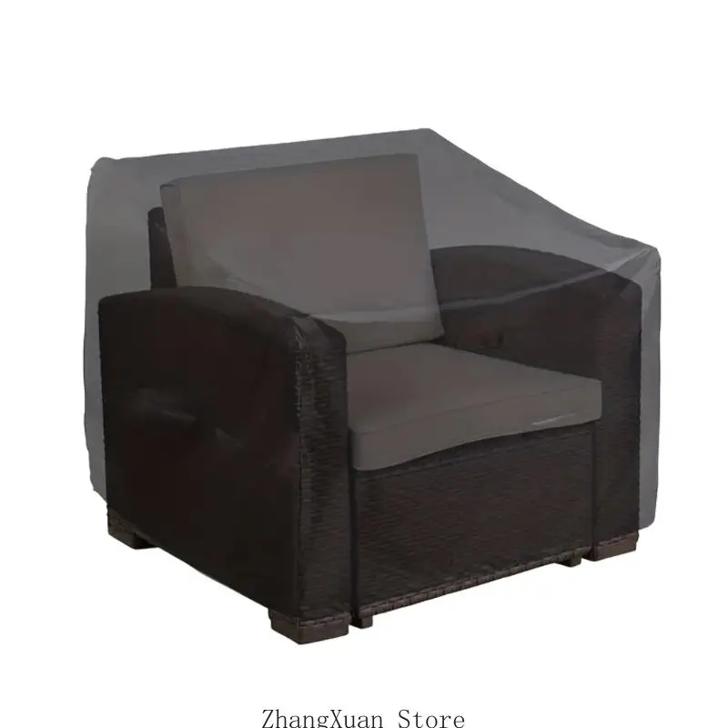 Einzelstuhlbezug aus schwarzem 210D-Stoff für Outdoor-Sessel 3XUF – Detail 7