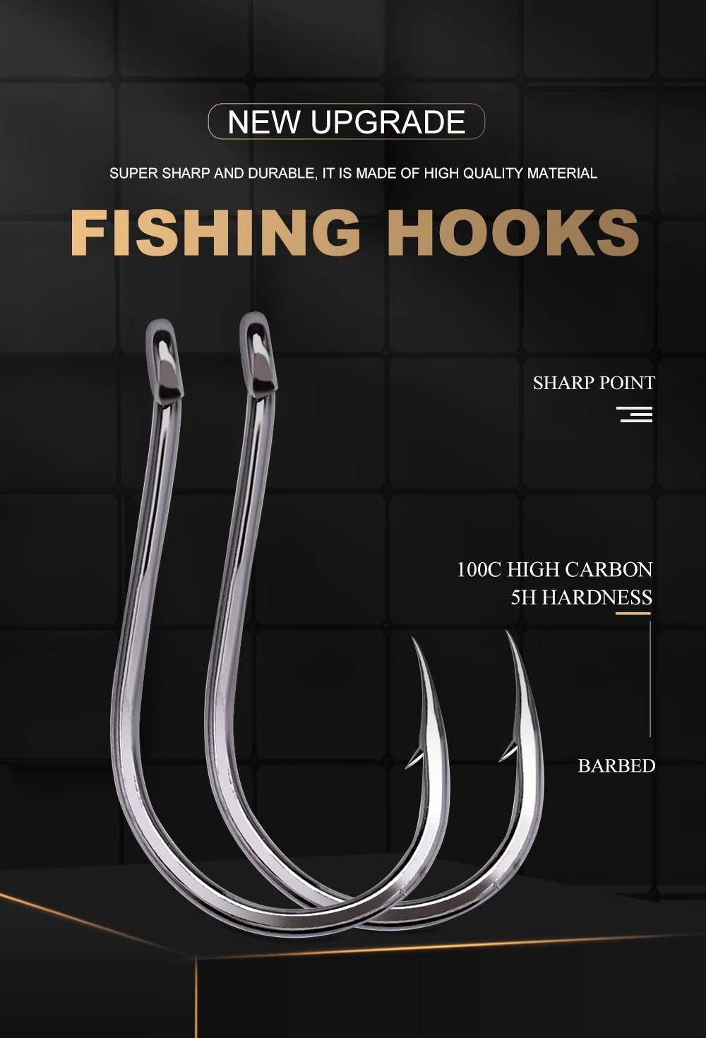 FTK 50/100PCS Angelhaken Jig Kopf Angelhaken Süßwasser Angelhaken Karpfen Angeln Teich Carpe Fisch Tackle Zubehör – Detail 1