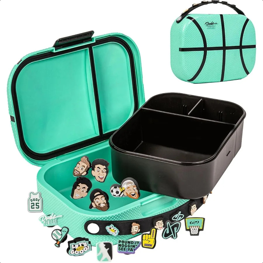 

Ланч-бокс с редкими подвесками Bento Box с плотной крышкой, съемным внутренним подносом и регулируемым перегородкой NOGGZ для переноски на заказ Str