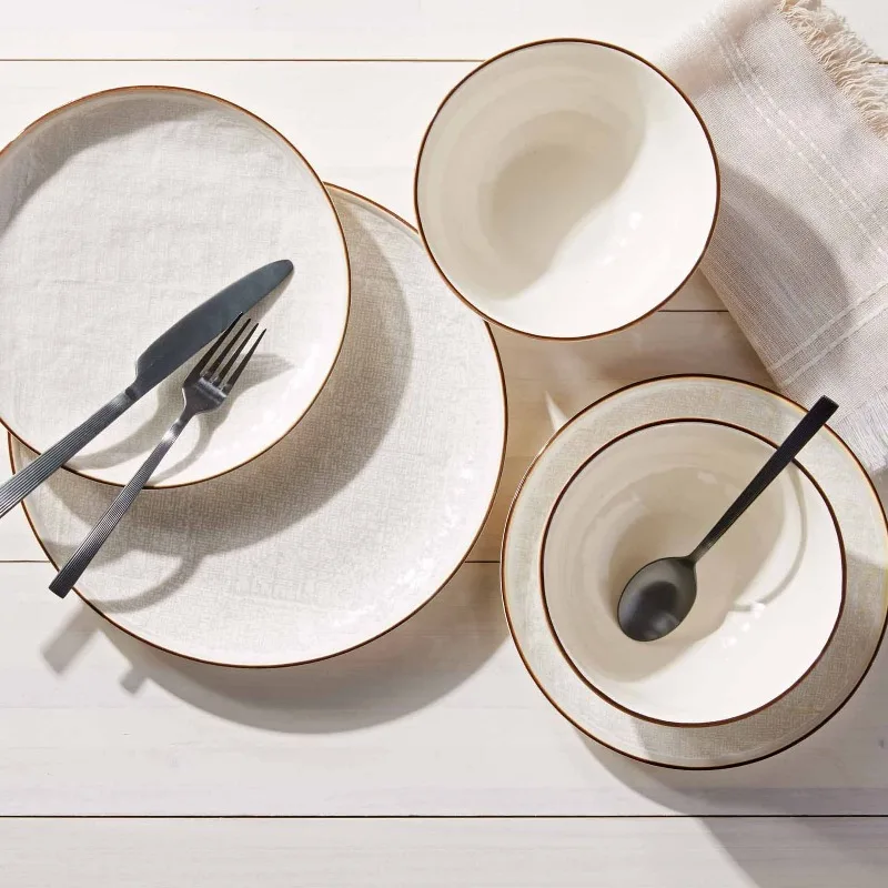 

Premium 2 Pack Cream Murphy Stoneware Dinner Bowl – Durable Ceramic Tableware for Home Kitchen