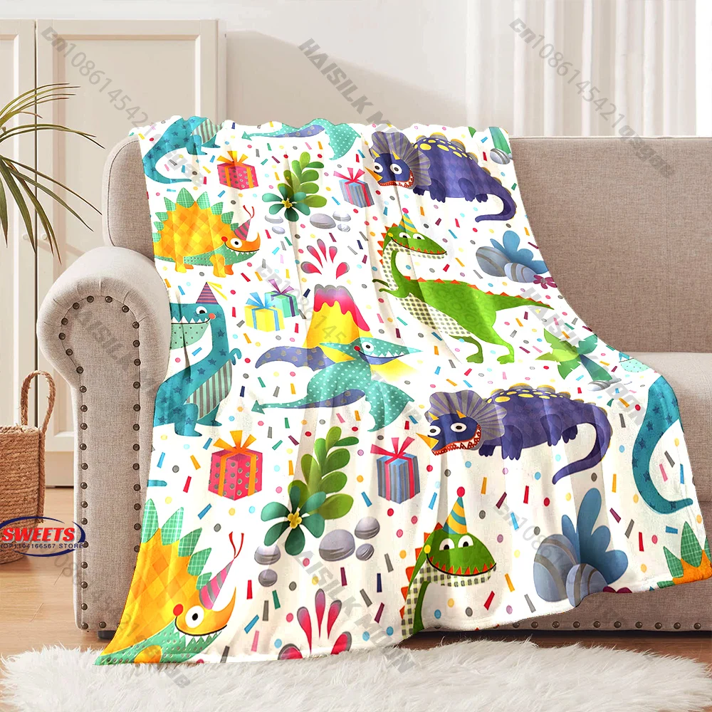 

Colorful Dinosaur Kids Blanket Multiple sizes kid's and adults' bedroom living room sofa decor blanket, Exquisite gift