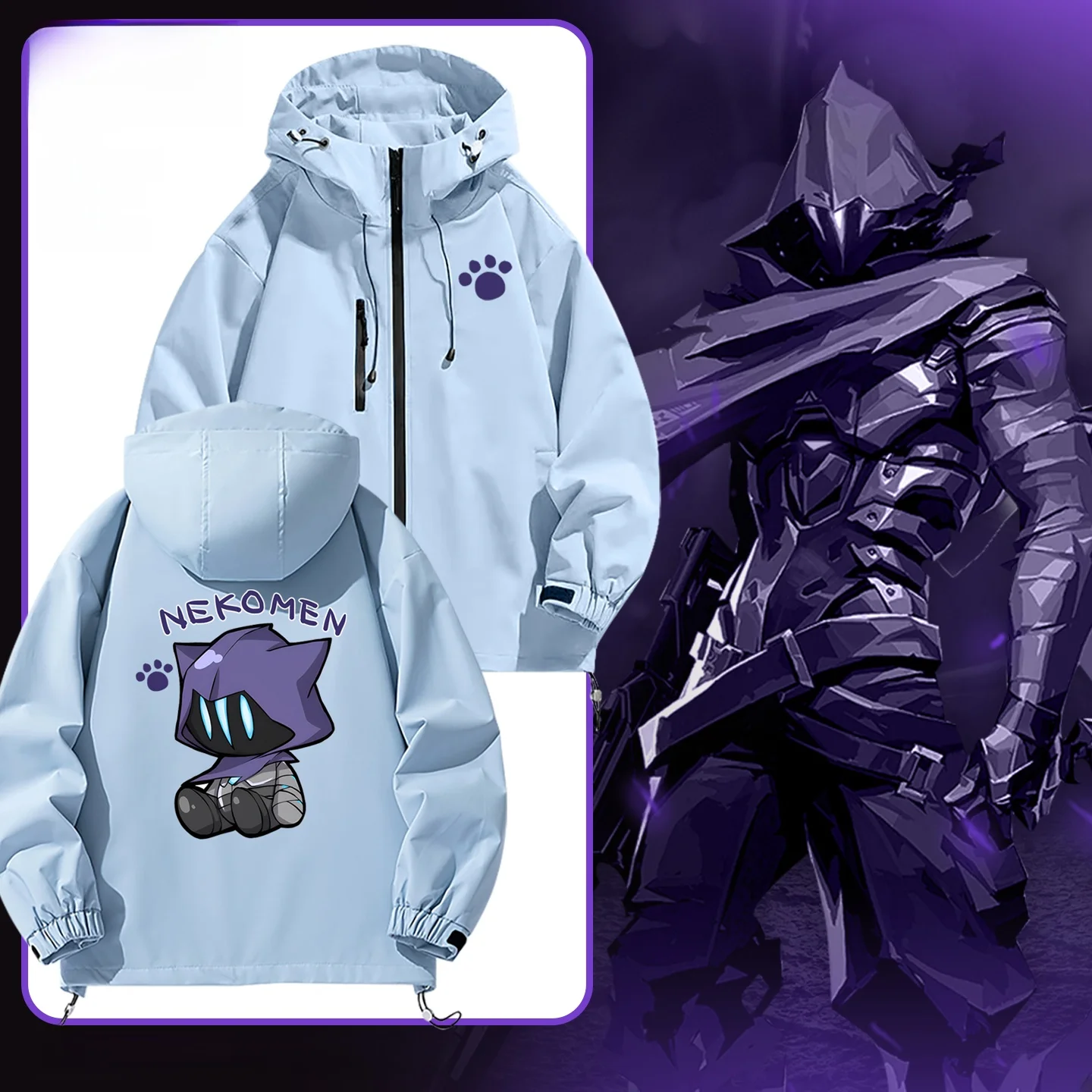 

Куртка Fearless Contract Game Surrounding Om с капюшоном, унисекс, студенческая, зимняя, из полиэфирного волокна, с длинными рукавами, на молнии