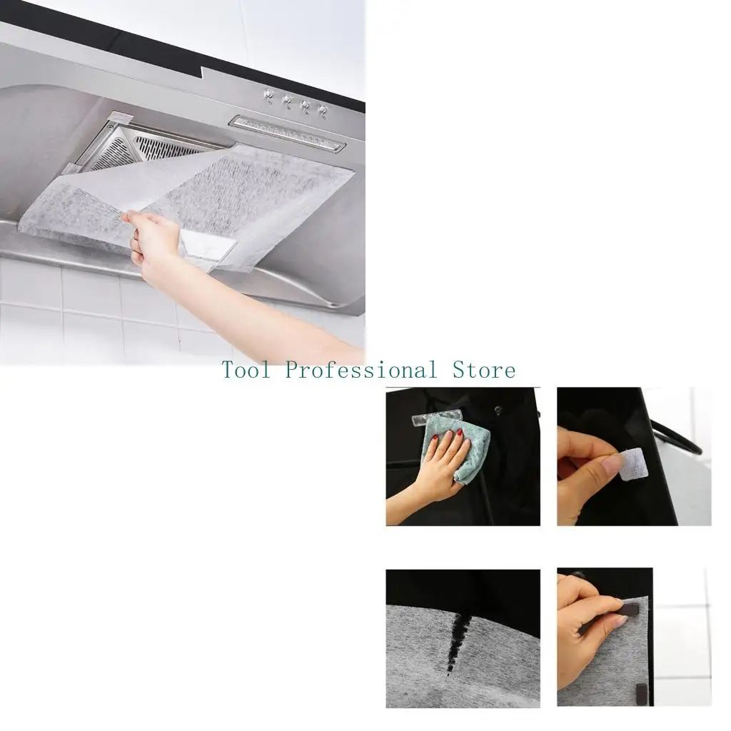 57QF Ranges Hood Grease Filter Paper Kitchen Oil Absorbing Paper Cooker Hood Filter