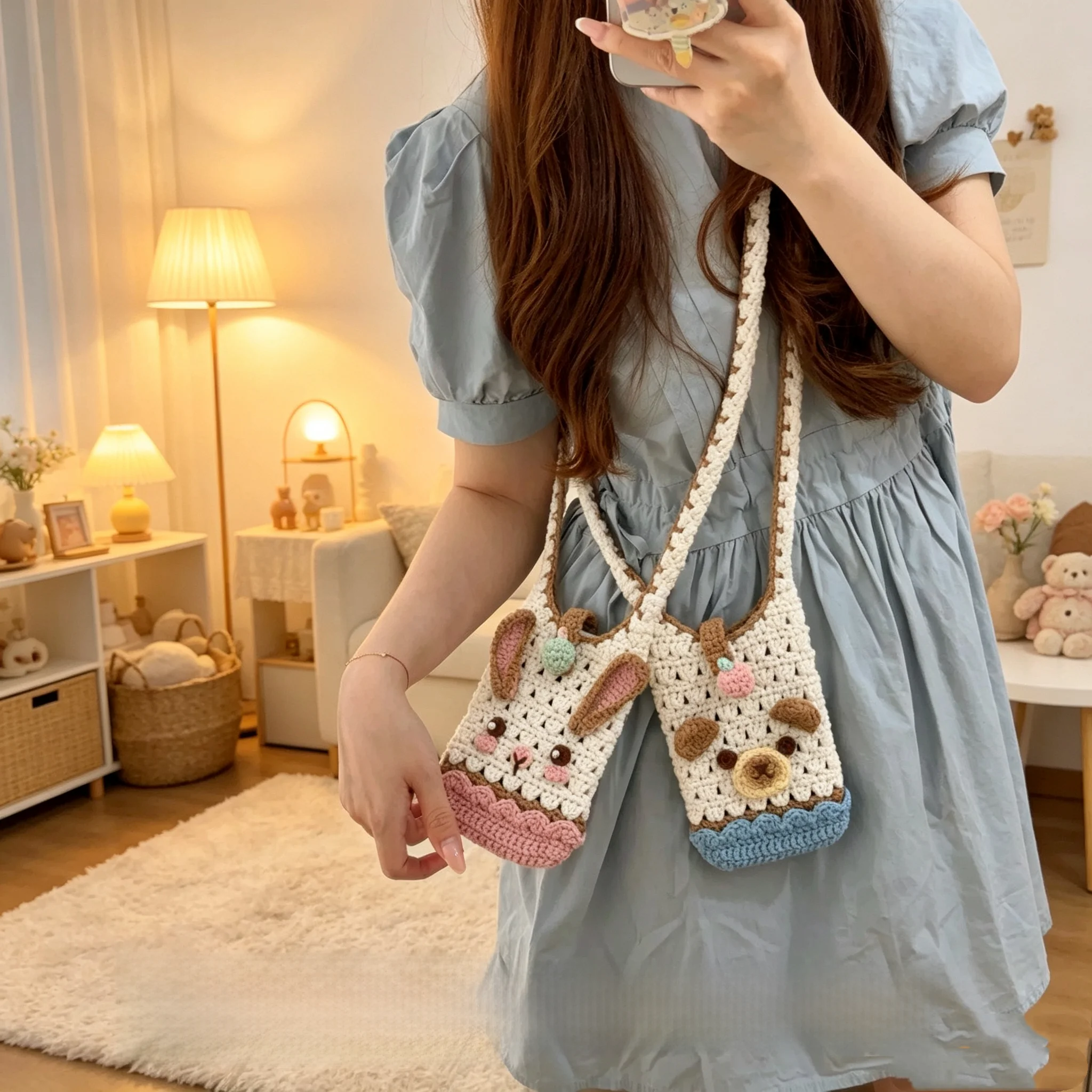 kit-de-material-diy-para-bolsa-pequena-de-croche-artesanal-urso-e-coelho-com-fio-para-bolsa-transversal-de-ombro-Unico-kit-de-artesanato-para-acessorios-de-moda