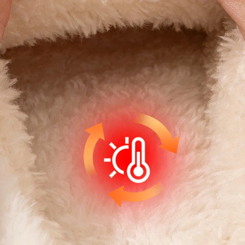 Winter Home Cotton Slippers for Women 2025 Indoor Soft Sole Platform Slides Woman Comfortable Non Slip Warm Couple Cotton Shoes