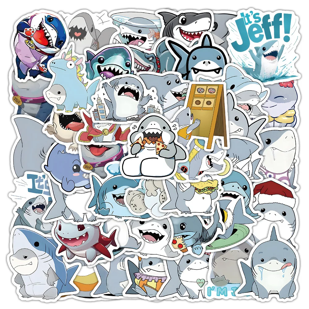 

10/30/54PCS Jeff the Lurker Shark Stickers Marvel Game West Coast Avengers Sticker Cool Animal Graffiti Luggage Laptop Fridge