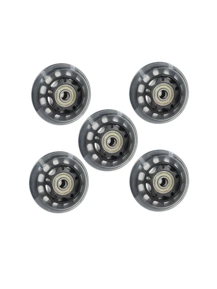 

5 Pcs/Lot 2.5Inch/3 Inch 65mm/75mm Transparent Wheel Single Silent Pulley Wear Resistant Strong Load Bearing Double