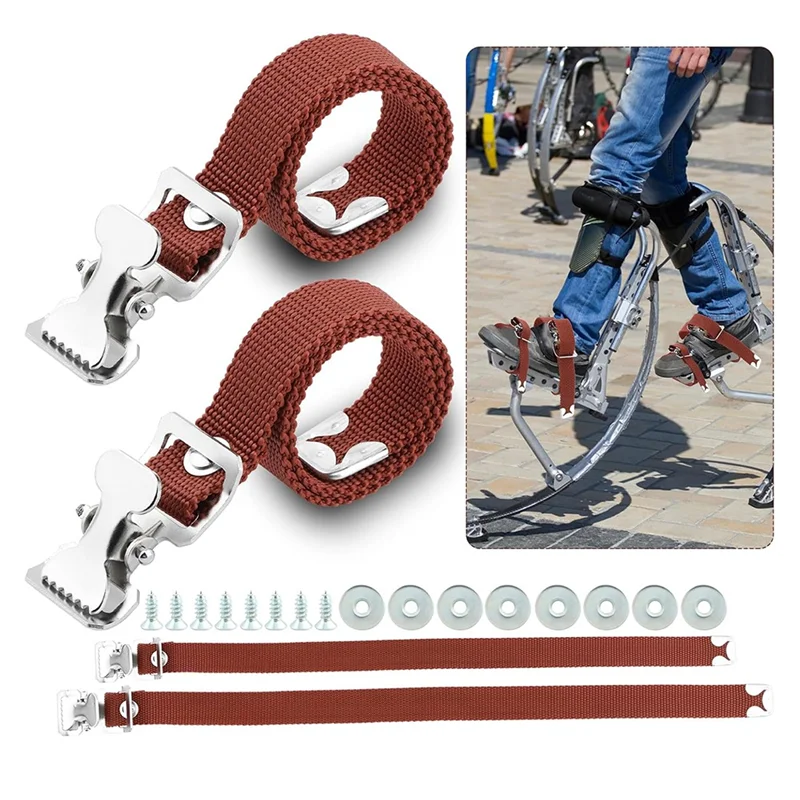 Cinghie per trampoli per cartongesso da 4 pezzi, cinghie per fascia per gambe Kit di cinghie per fascia per piedi per cartongesso Parte di ricambio per cinghia di fissaggio per gambe in nylon-AB09
