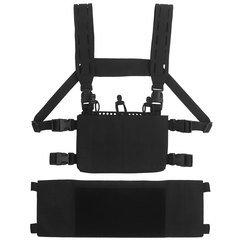 

Тактический модульный нагрудный жилет MOLLE для охоты, стрельбы, тренировок, страйкбола с тройным подсумком для магазинов 5.56