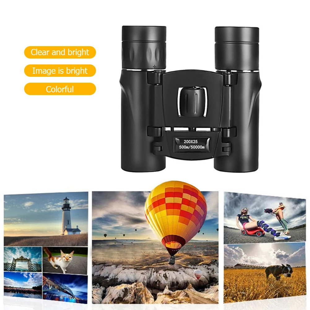 HD Zoom Portable Binoculars Long Range Telescope for Hunting Central Focus Knob Binoculars Lightweight Telescope