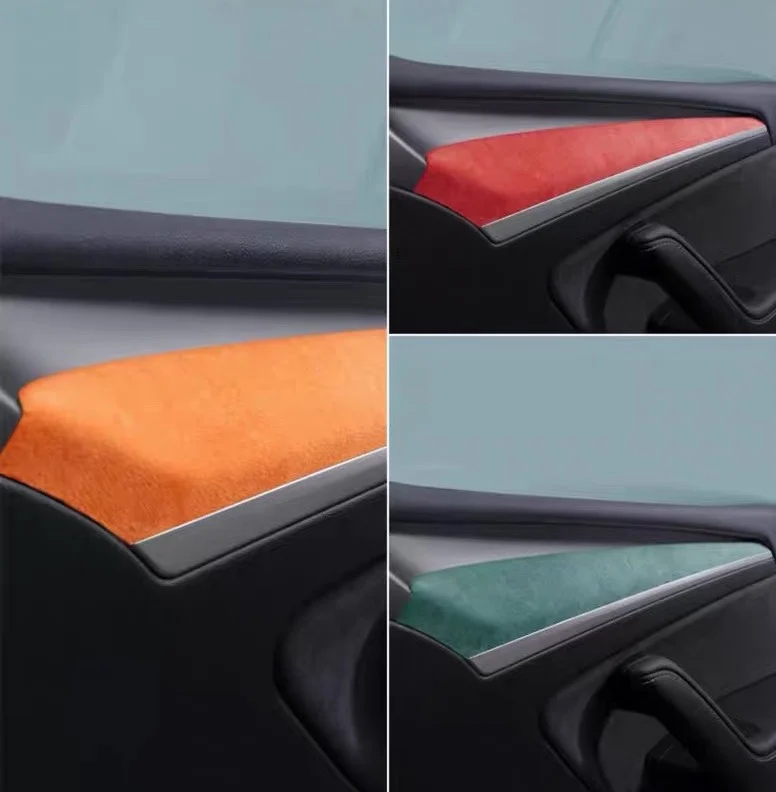 

Suitable for 19 to 23 Tesla models y/3, dashboard decorative strip, interior panel modification, suede decoration